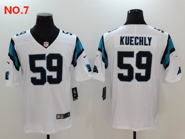 Men's Carolina Panthers #59 Luke Kuechly Jersey NO.7;